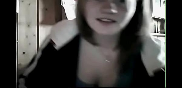  Blonde Girl Strips For Webcam